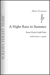 A Night Rain in Summer SATB choral sheet music cover